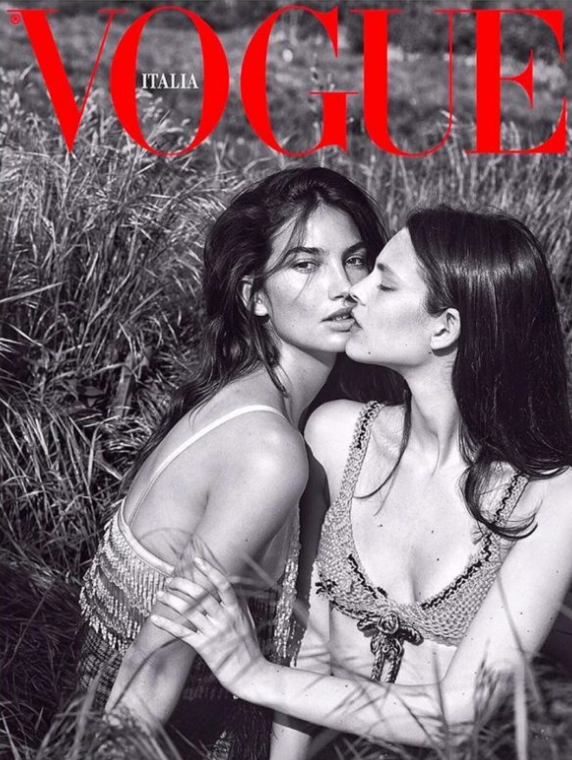 Modelos femininas na capa da edição de setembro da edição italiana da Vogue (FOTO: Divulgação)